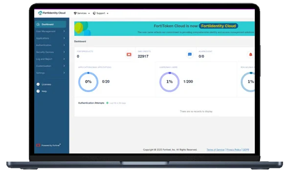 Fortinet FortiIdentity™ Cloud